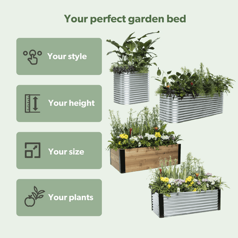 Bloom Corner Posts — DIY Wooden Raised Garden Bed Kit 4-Pack